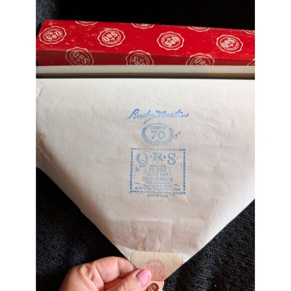 Q.R.S. Word Roll 10-390 Bridge over troubled waters Player Piano Roll - Picture 3 of 3